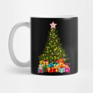 Merry Christmas Tree With Lights & Gifts Mug